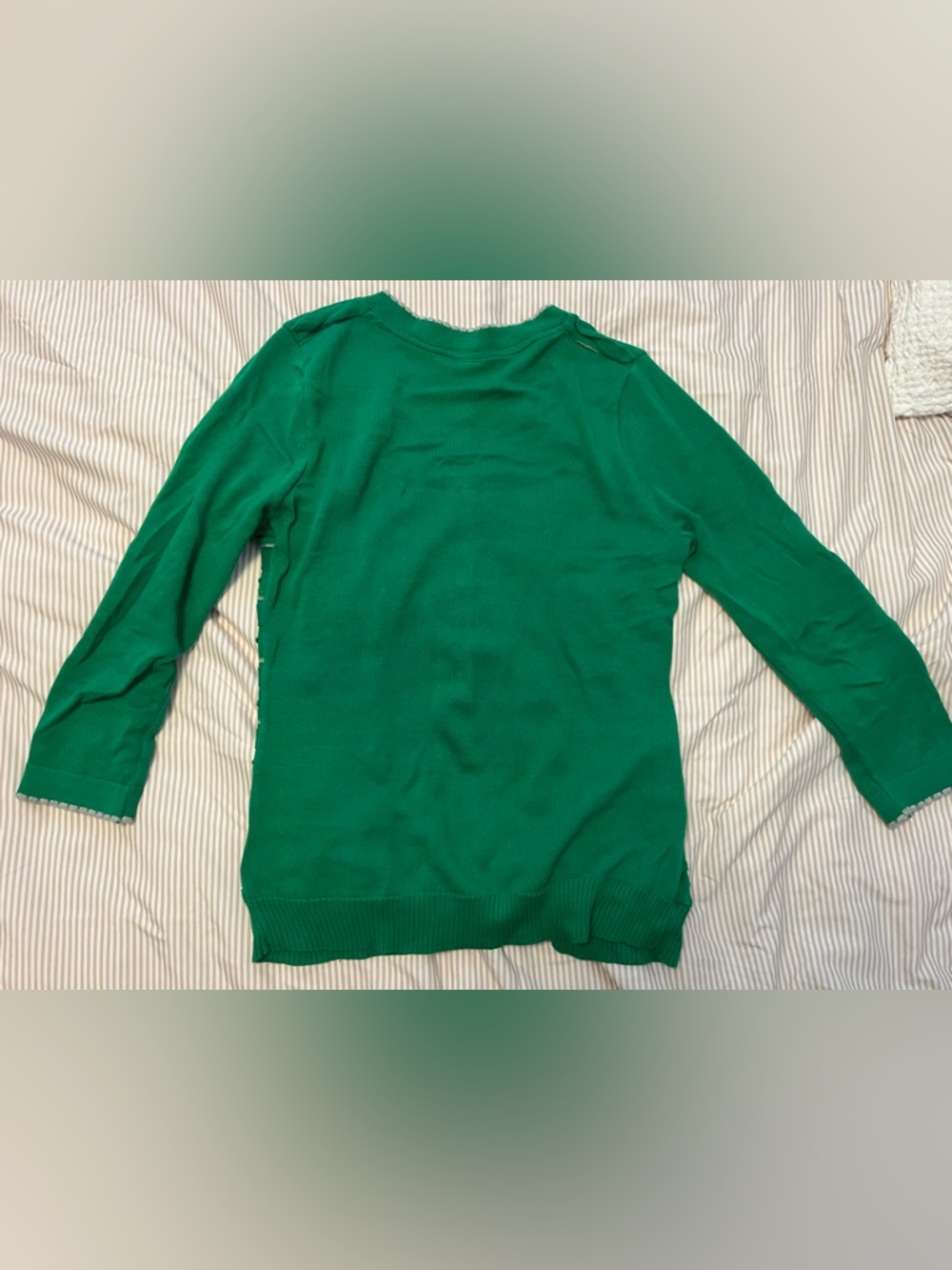 Anthropologie Yellow Bird Winter Waves Green Cardigan Small - Picture 5 of 5